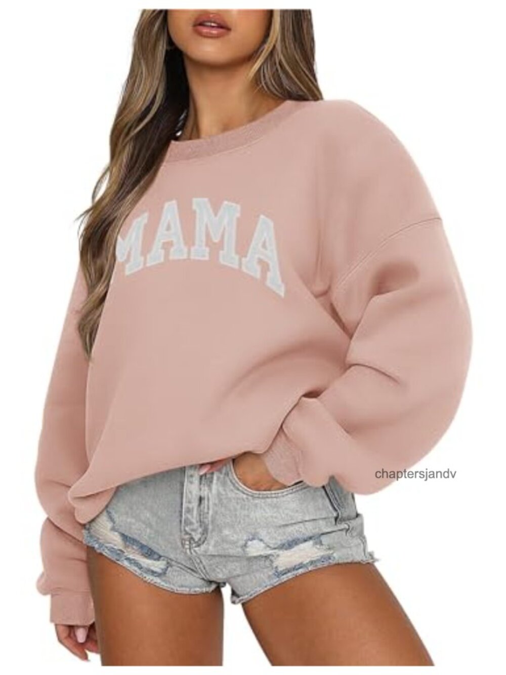 LOMON Women's Oversized Crewneck Sweatshirt Fleece Pullover Long Sleeve